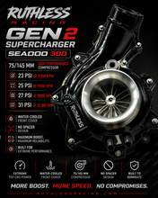 Load image into Gallery viewer, SEADOO 300 R-145 28 psi SuperCharger / Water-cooled front housing Gen2 75mm / 145mm
